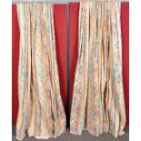 A pair of patterned curtains
