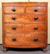 A 19th Century Victorian mahogany two over three chest of drawers