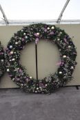 A large Christmas wreath