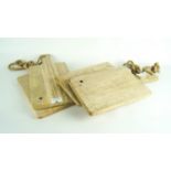 Four wooden chopping boards