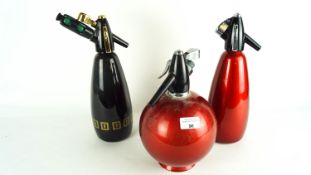 Three vintage soda syphons