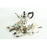 A collection of assorted silver plate,