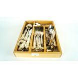 A group of plated Kings pattern cutlery