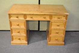 A pine desk