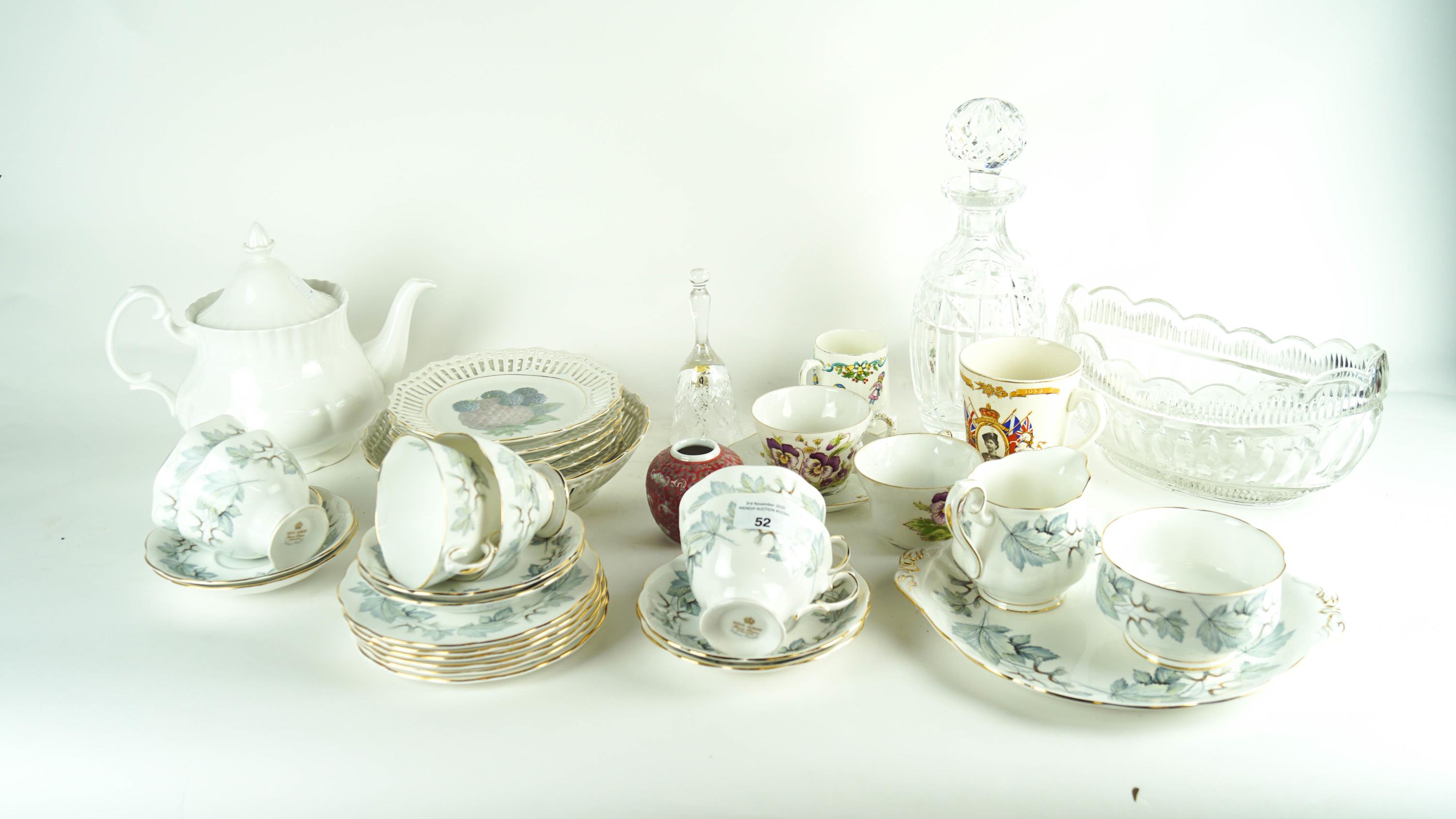 A Royal Albert teaset and other items