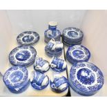 An extensive 'Broadhurst' blue and white dinner service
