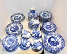 An extensive 'Broadhurst' blue and white dinner service