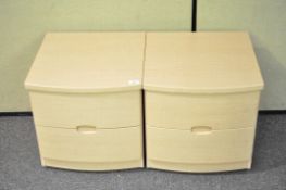 A pair of Alston's modern two drawer bedside tables (2)