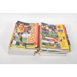 A collection of Watford football programmes