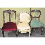 A French style nursing chair and others