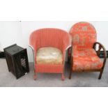 A Lloyd Loom style chair,