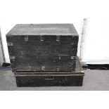 A bound box and a metal trunk