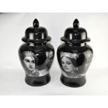A pair of ginger jars
