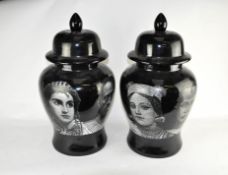 A pair of ginger jars