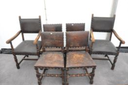 Six Cromwellian style chairs