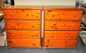 Two Cherry wood chests of drawers