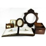 A group of wooden items and a lacquer album