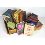 A group of antique hard backed books,