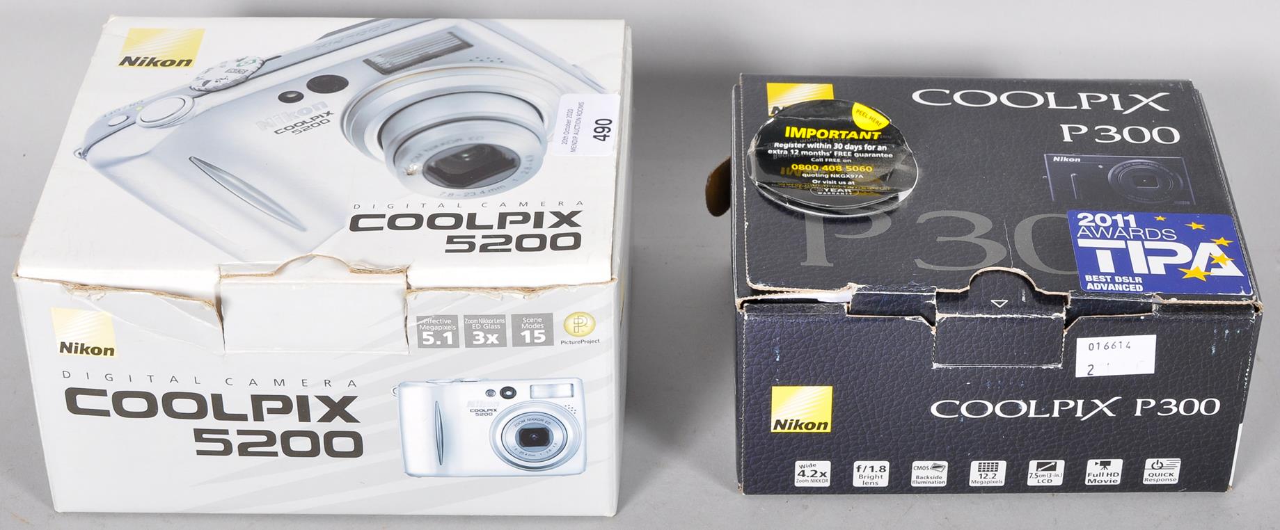 Nikon, Coolpix boxed cameras,