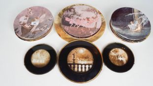 A group of china fairy plates