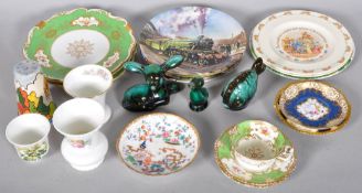 A collection of assorted china to include pennance pots,