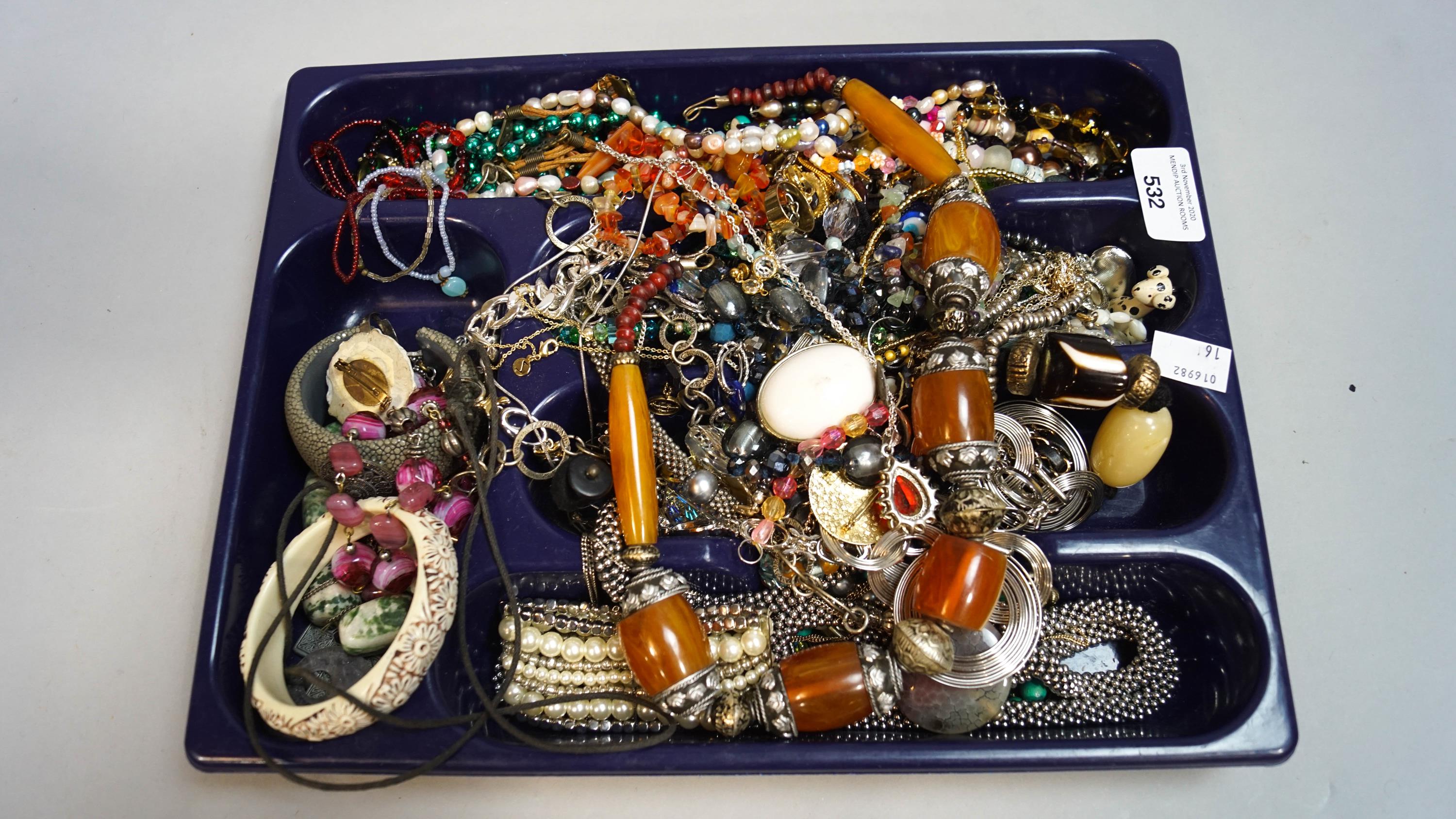 A collection of costume jewellery