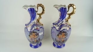 A pair of chimney vases