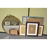 A collection of picture frames and a gilt wood mirror (7)