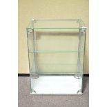 A glass display cabinet