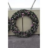 A large Christmas wreath