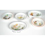 Five Shelley china Mabel Lucie Attwell baby plates