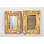 A pair of gilt gesso picture frames both A/F