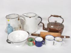 A collection of kitchen wares,