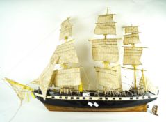 A model of a sailing ship