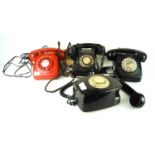A selection of vintage telephones