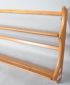 Lucian Ecrolani - Ercol - A 1960's retro vintage beech and elm wall mounted plate rack