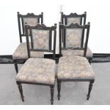 Four Edwardian mahogany chairs