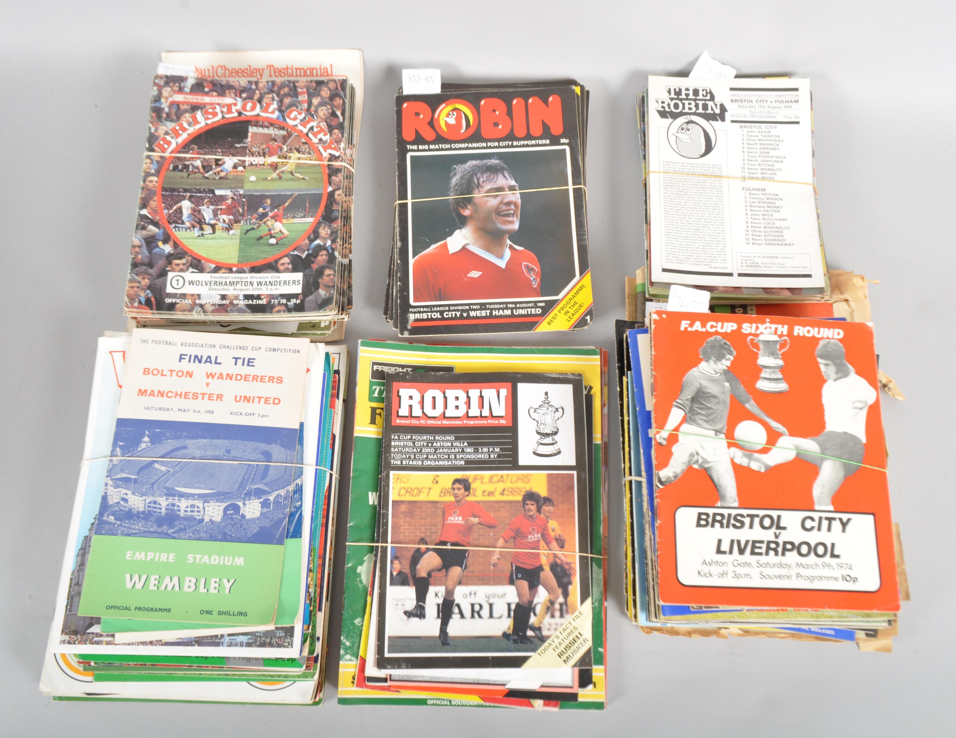 A group of football programmes including The Robins, Bristol City, Manchester United, - Image 2 of 2