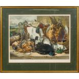 After W Duffield, 1859, A framed and glazed coloured lithograph entitled 'Game',
