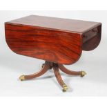 A Regency mahogany pedestal drop-leaf table, early 19th century,