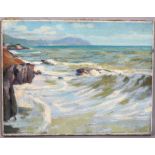 Giorgio Matteo Aicardi (1891-1984), Coastal landscape, oil on canvas, signed lower left,