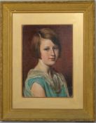 Giorgio Matteo Aicardi (1891-1984), Portrait of a young girl, oil on canvas board,