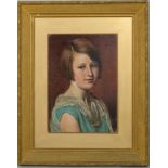 Giorgio Matteo Aicardi (1891-1984), Portrait of a young girl, oil on canvas board,