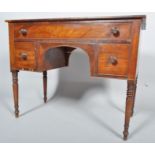A Victorian mahogany kneehole desk, early 19th century,