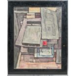 Giorgio Matteo Aicardi (1891-1984), Abstract, 'Sul Tavolo', oil on canvas laid on to board,