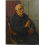 Giorgio Matteo Aicardi (1891-1984), Portrait of a gentleman seated, oil on board,