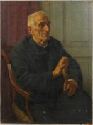 Giorgio Matteo Aicardi (1891-1984), Portrait of a gentleman seated, oil on board,