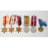 A group of Second World War medals,