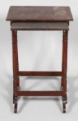 A Victorian mahogany nest of two occasional tables,