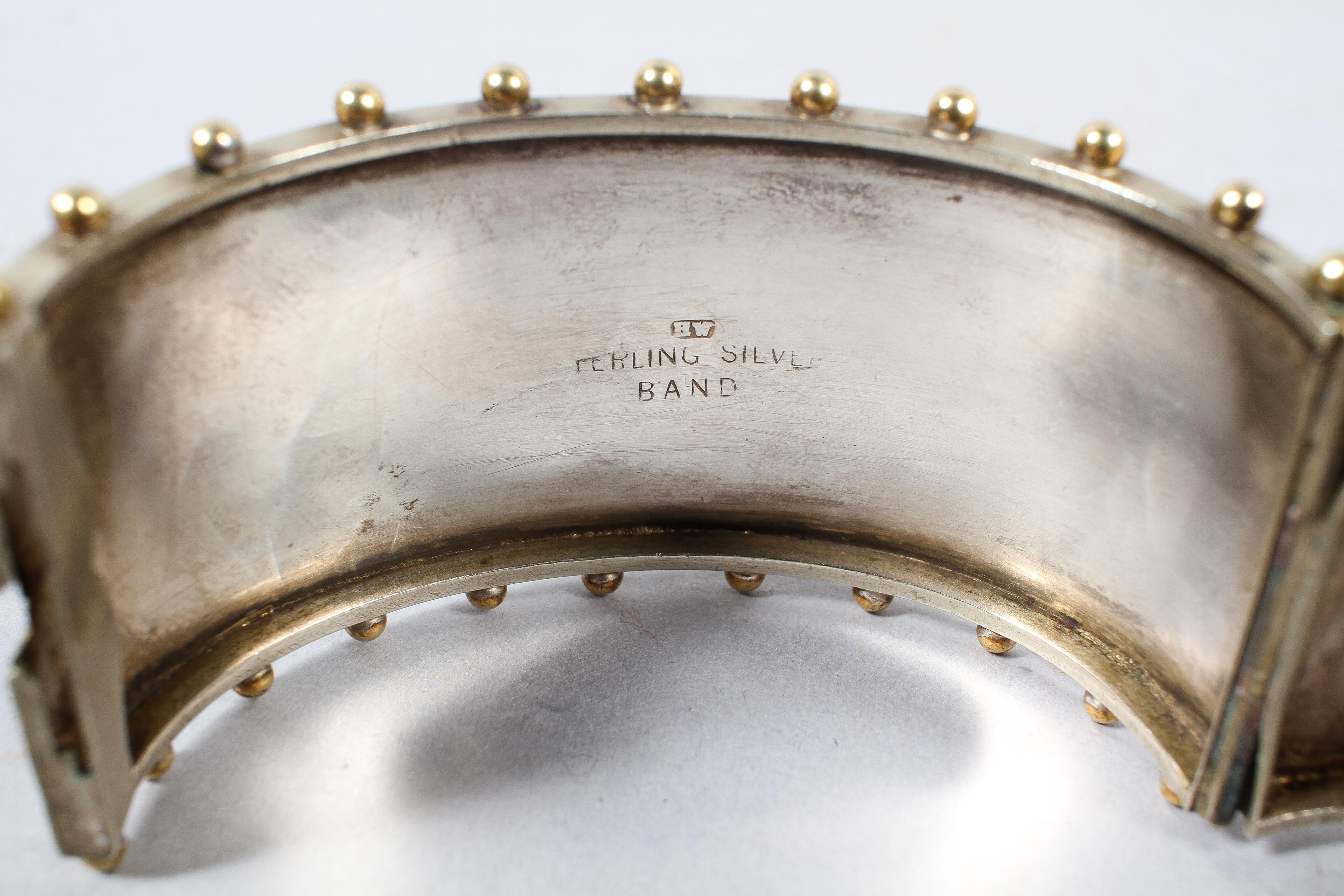 A 19th century aesthetic movement hinged silver bangle, - Image 2 of 2